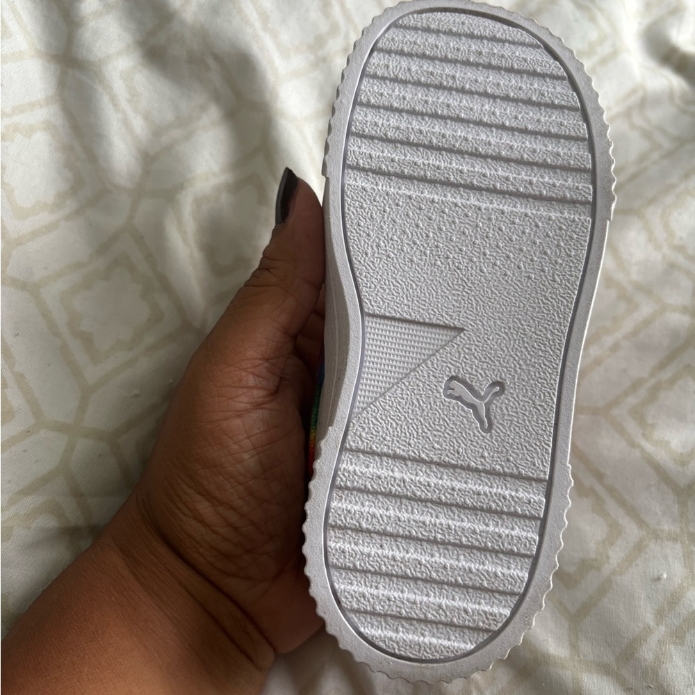 Puma White Sneakers with Rubber Sole